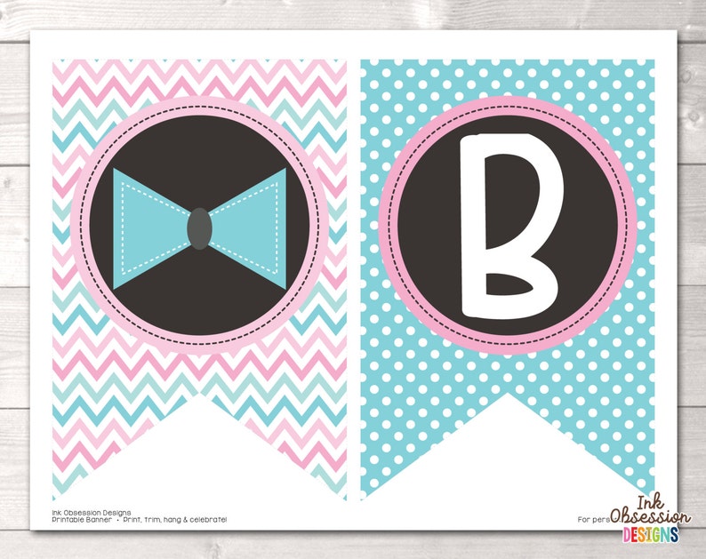 Free Printable Gender Reveal Banner Templates