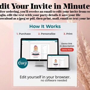 Pancakes & Pajamas Birthday Invitation | Pajama Party Invite | Editable Corjl Template image 4