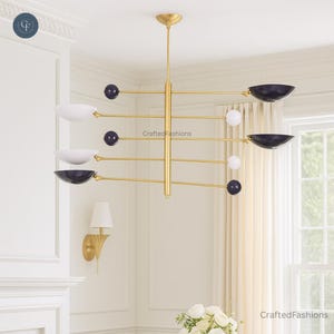 5-Light Raw Brass Sputnik – Elevate your space and add charm