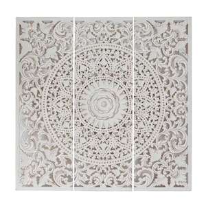 Hand-carved antic wash Decorative Headboard / Panel / Wooden wall mount Furniture - INDAH