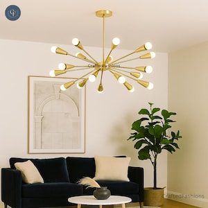 16-Light Mid-Century Sputnik Chandelier – Retro charm and sleek style