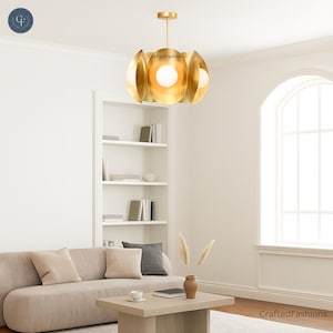 Stilnovo Five-Globe Brass Sputnik Chandelier Pendant Light