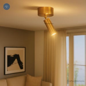 Cylinder Ceiling Light in Antique Brass – Stylish and functional