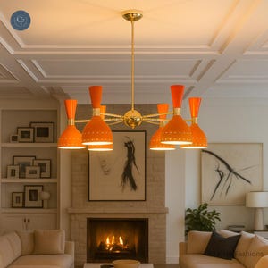 12-Light Brass Sputnik Chandelier for Modern Spaces – Elegant and unique