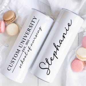 Personalized College Tumbler: Stainless Steel University Gift, 20 oz