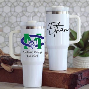 Custom College Logo Tumbler 40 oz: Personalized University Gift