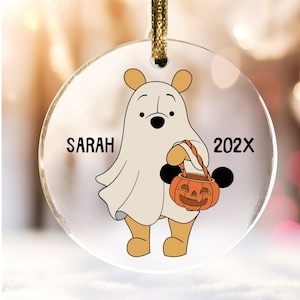 Personalized Winnie the Pooh Christmas Ornament: Ceramic Keepsake