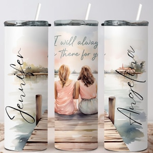 Personalized Besties Tumbler 20 oz, Best Friend Birthday Gifts, Besties Tumbler Gift, Custom Bestie Tumbler, Gift For Best Friend
