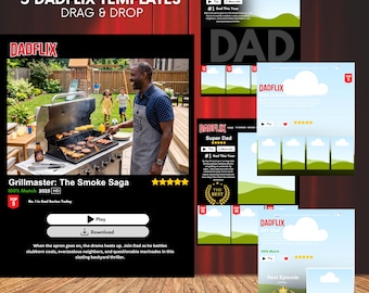 Dadflix, Fathers Day Templates, Dad Ideas, Worlds Best Dad, Dad Gifts