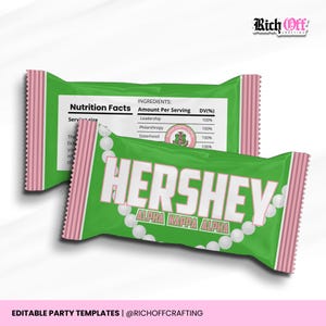 AKA Party Favors, Sorority Templates, Chip Bag, Water Label, Candy Wrapper, Canva Design image 4