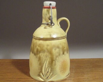 Flip Top Beer Growler , Ceramic Growler , Pottery Beer Growler , Handmade Beer Growler , Jon Whitney Pottery