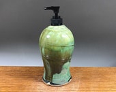 Handmade Liquid Hand Soap Dispenser , Lotion Pump , Soap Dispenser , Pottery Soap  Dispenser , Perfect for Bathroom or Kitchen
