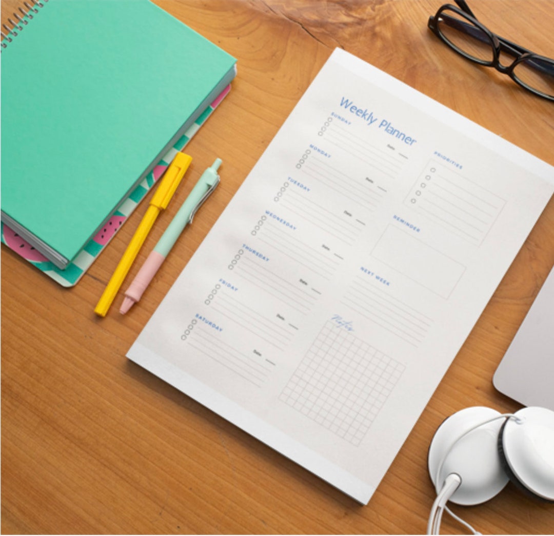 Efficient Week Planner: Prioritize, Set Reminders, Jot Down Notes ...