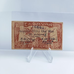 50 Centavos Almost Solid 6662 Philippines Cagayan Guerrilla Emergency Currency Genuine Money Vintage Collectible Commonwealth Piso Authentic