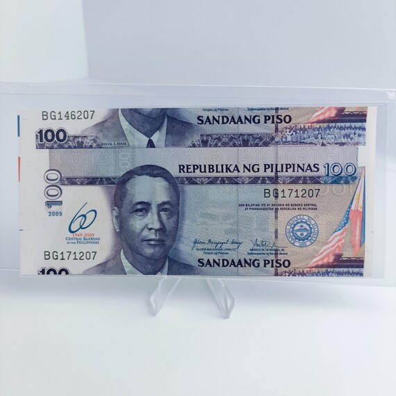 フィリピン100ペソ紙幣（裁断ミス）：コレクター向けエラー紙幣 - Etsy