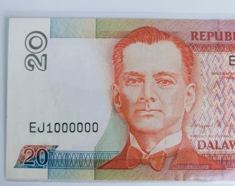 1999 フィリピン 20 ペソ紙幣: エストラーダ シンソン、ブルー