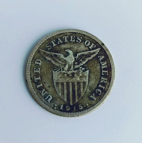 1915 USPI Filipinas 20 Centavos: Vintage Silver Coin - Etsy