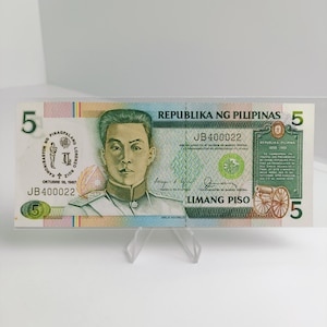 Philippines 5 1987 Lorenzo Ruiz, argent commémoratif officiel en surimpression, nouvelle série Aquino - Série numismatique fantaisie Fernandez JB400022