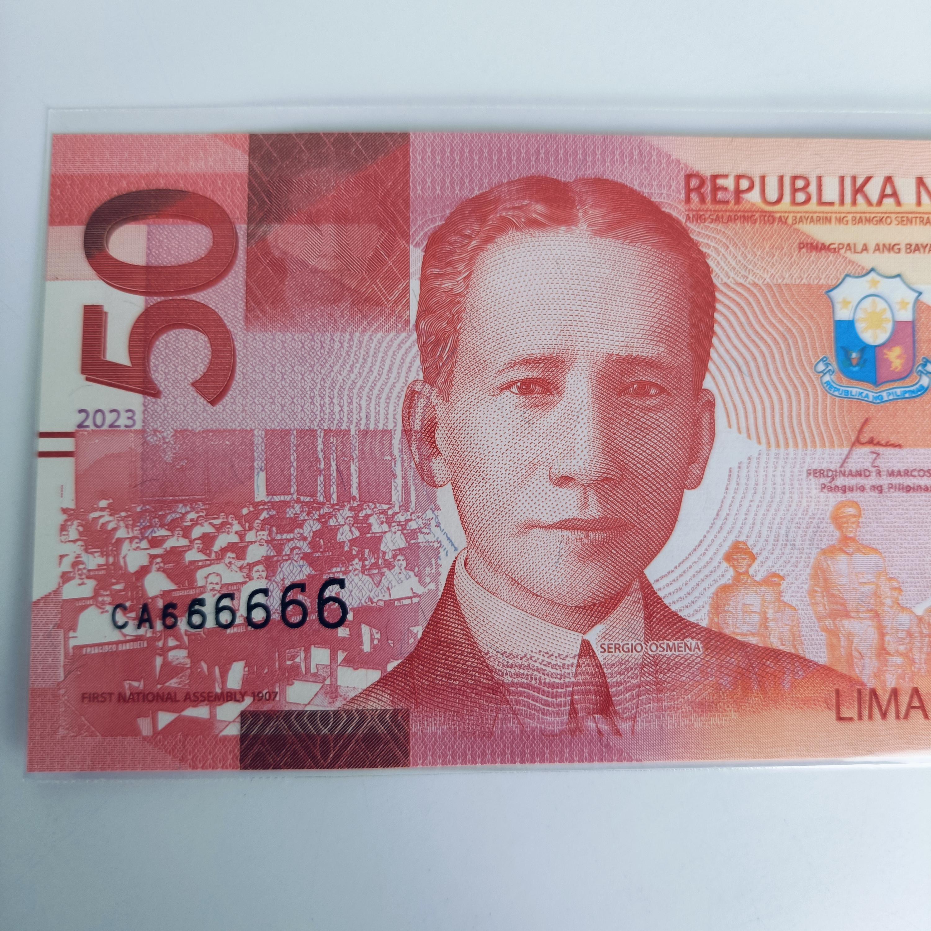 2023 50 Pesos Philippines Banknote: Marcos, Red Taal Volcano, Uncirculated  - Etsy Singapore