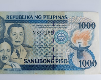 フィリピン 1000ピソ紙幣、2010年シリーズ、流通 - Etsy 日本