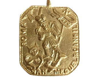 Saint Michael Medallion and Protection Amulet from the Philippines | Rare Handmade Filipino Talisman for Good Fortune and Safety