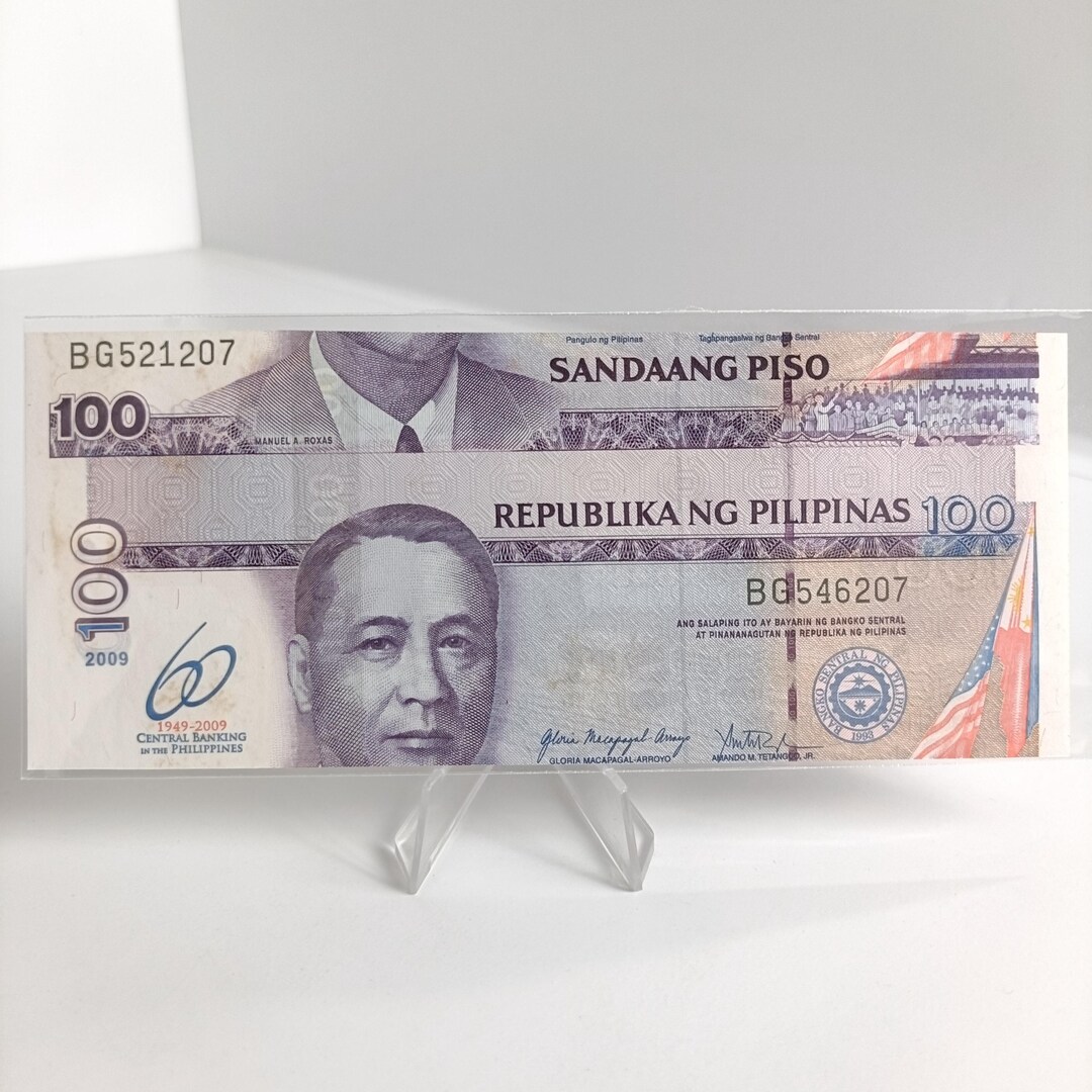 Philippines 100 Piso Banknote: 2009 Miscut Error, Commemorative Note - Etsy