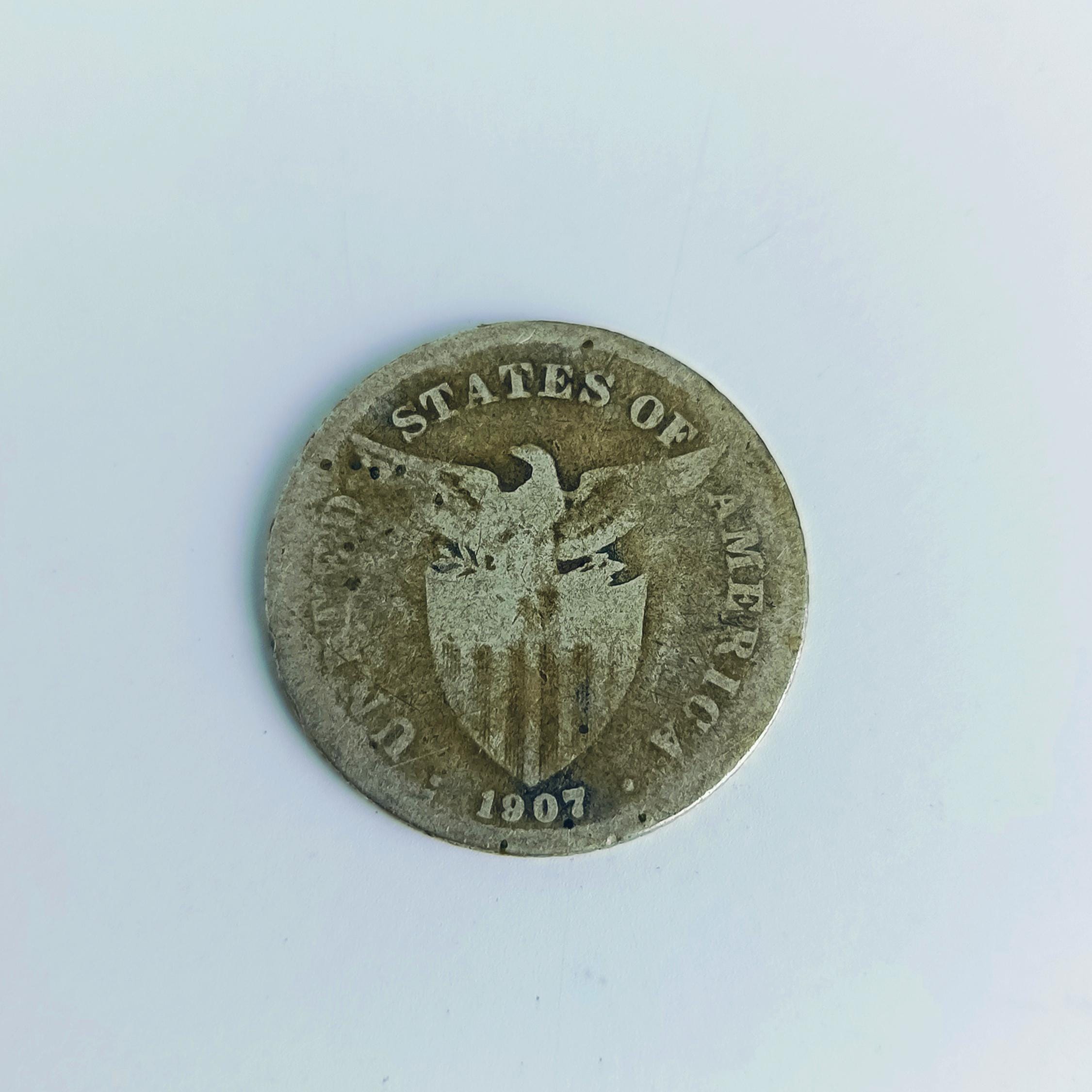 コインネックレストップ ワンペソ フィリピーナ USA アメリカ 1907