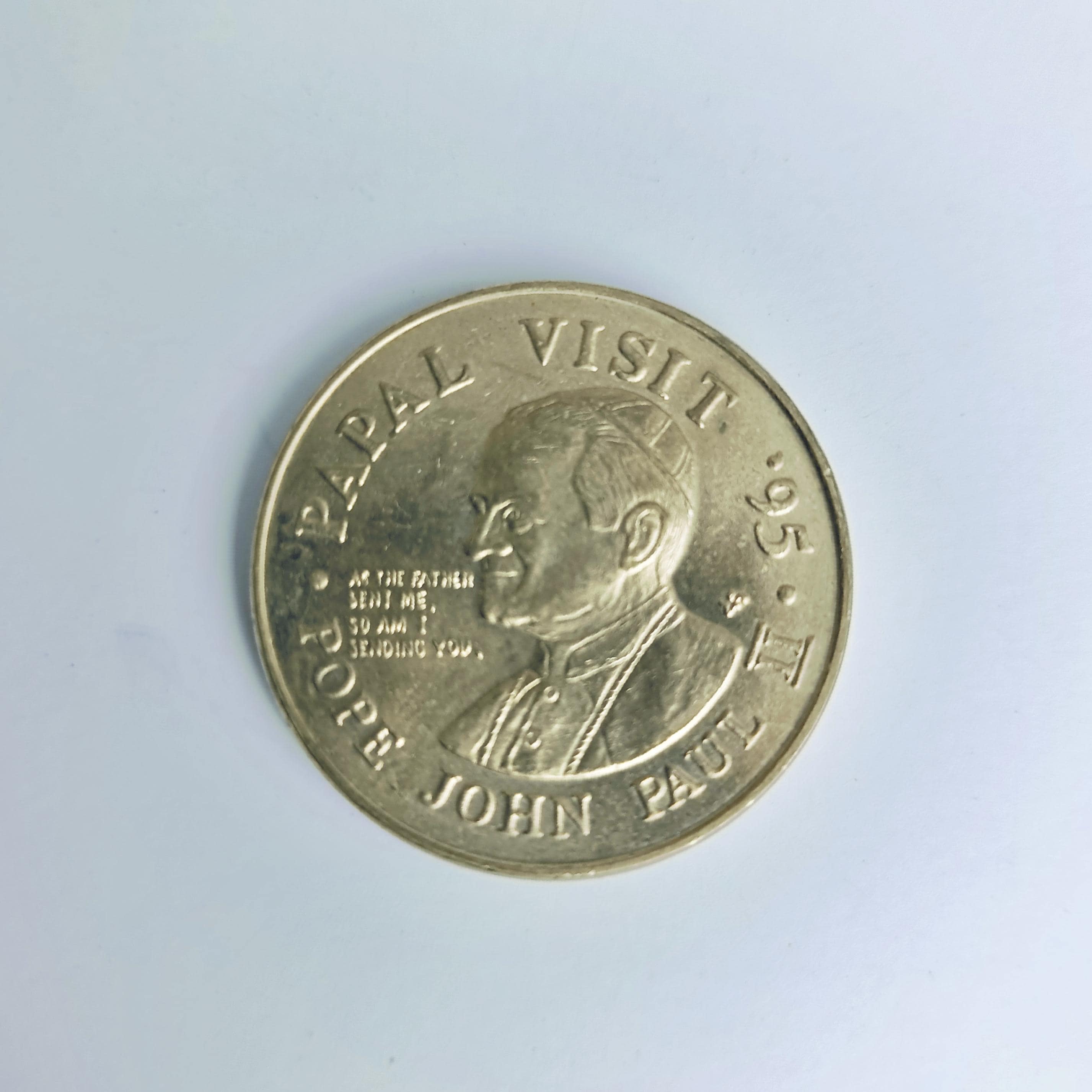 ヨハネ・パウロ2世記念メダル：1995年世界青年の日マニラコイン - Etsy