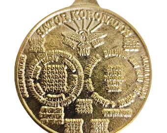Rare Sator Koronados Luck And Protection Amulet from the Philippines | Handcrafted Spiritual Medal for Positive Energy And Good Fortune