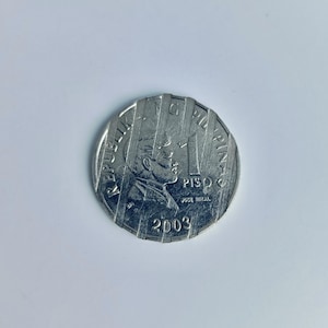 Philippines 1 2003 Misalignment Strike Error Coin Waffled New Design Series Numismatics Mint Coin Collectibles BSP NDS Currency Money X-B6