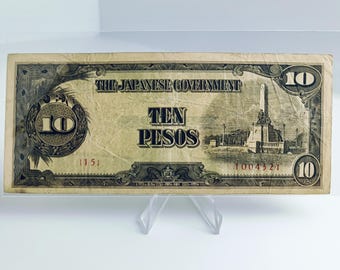 Philippines 10 Pesos, 1943 Japanese Invasion Money, Replacement Note