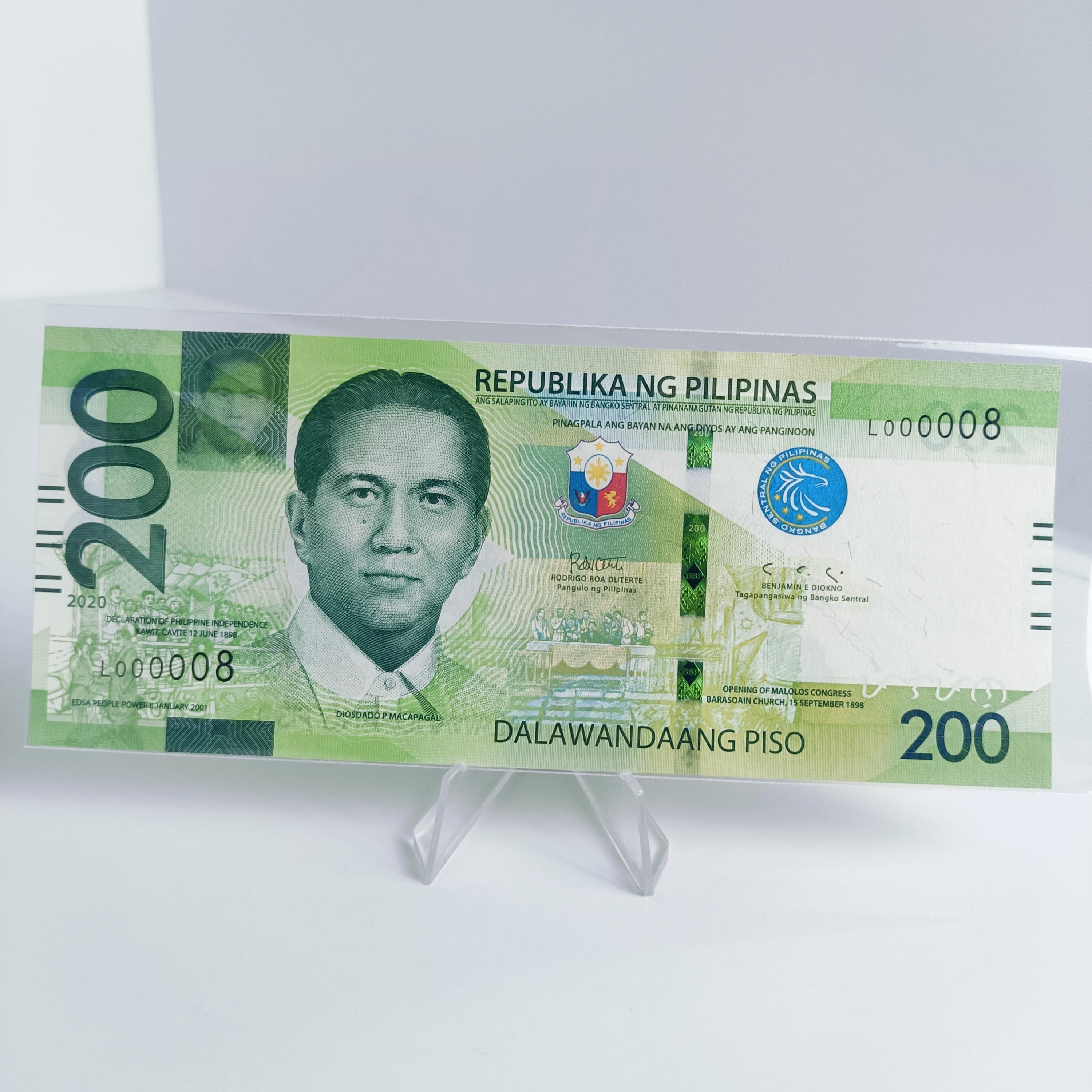 L000008 Lucky Low Numbered Fancy Serial Philippines 200 2020 Scarce Variety  Enhanced New Generation Currency Duterte - Diokno Tarsier Bohol - Etsy