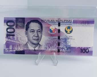 2023年 100ペソ フィリピン紙幣：マルコス、マヨン火山、未使用