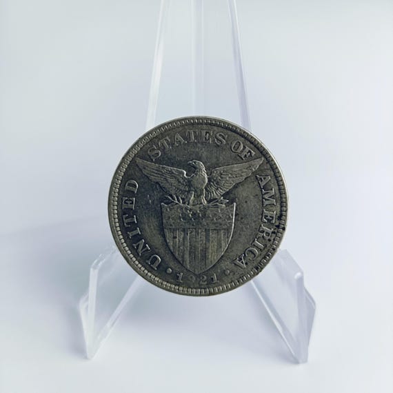 1921年フィリピン50センタボ：米国フィリピンヴィンテージ銀貨