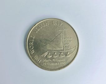 ヨハネ・パウロ2世記念メダル：1995年世界青年の日マニラコイン - Etsy