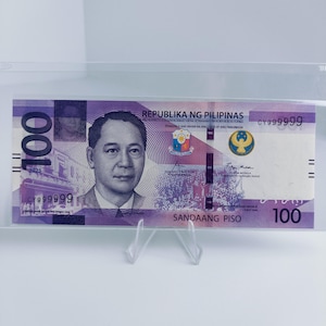 CY999999 2023 Solid Serial 100 Pesos Philippines Marcos - Medalla New Generation Currency Fancy Collectibles BSP Violet Mayon Vulcano Unc