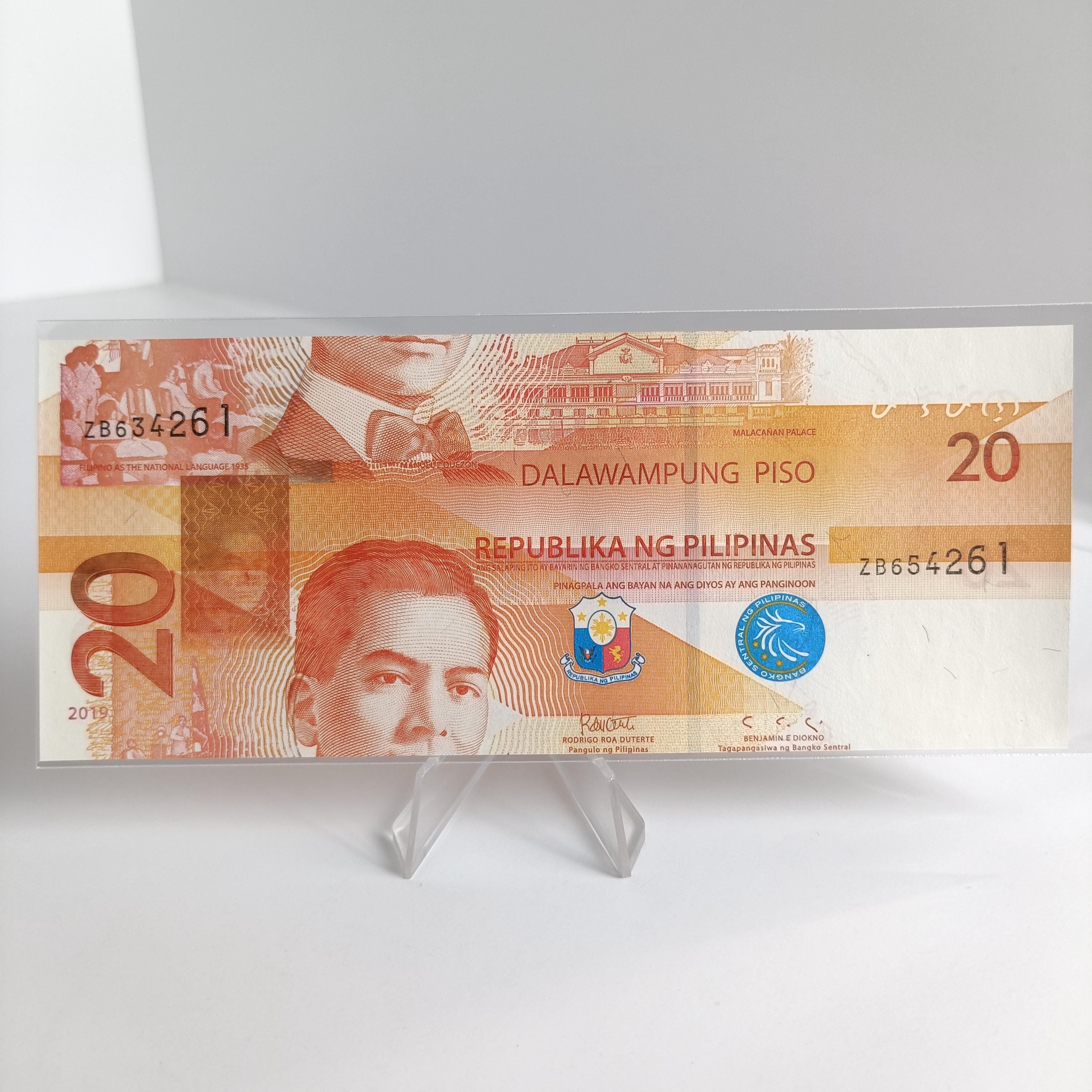Miscut 2019 Philippines 20 Peso Banknote: Duterte Diokno Novelty Currency