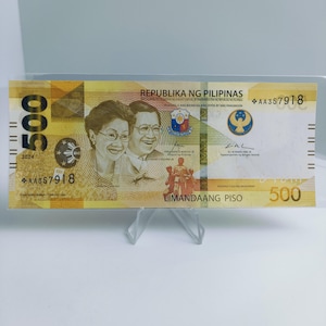 2024 Philippinen 500 Piso Star Vermerk: Marcos BBM - Remolona,AA Prefix