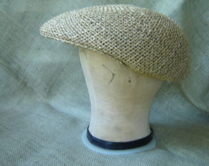 Vintage Straw Newsboy Cap Hat Touring Cap Country Gentleman Etsy