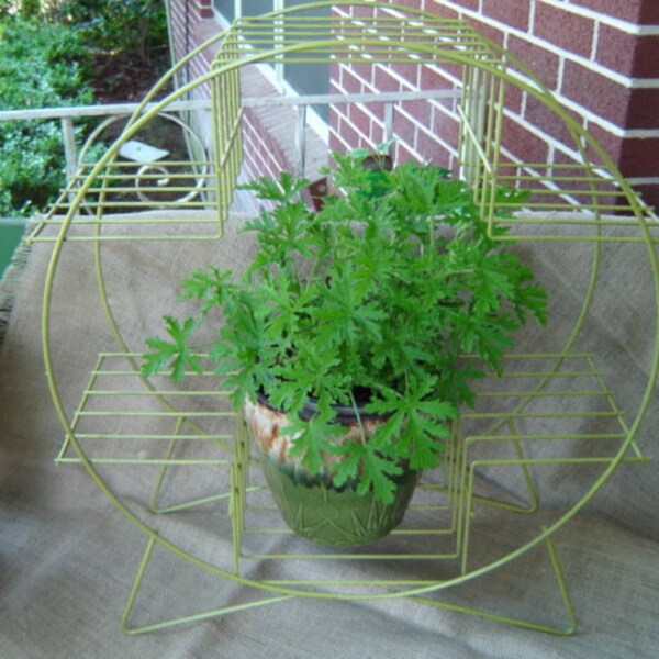Vintage Wire Plant Stand Mid Century