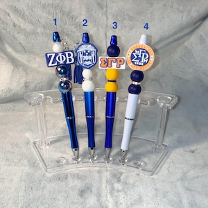 Sorority beaded pens. Makes a great gift. Each pen comes with a free ink refill.