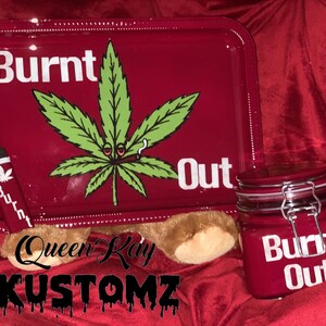 Burnt Out Rolling tray set