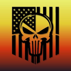 American punisher skull vinyl sticker for your car or laptop