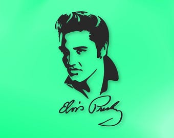 Pegatina de Elvis Presley para tu coche, portátil o pared.