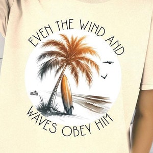Christian Bible Verse shirt, Beachy Tee, Trendy TShirt, Unisex Tee, Teen Baptism Gift, Ocean Inspired Style, Vacation Shirt, Beachwear