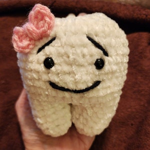 Tooth Fairy Tooth Crochet PATTERN | Tooth | Amigurumi | Tooth Fairy | Plushie | Stuffed Animal | Advanced Beginner | US Terms