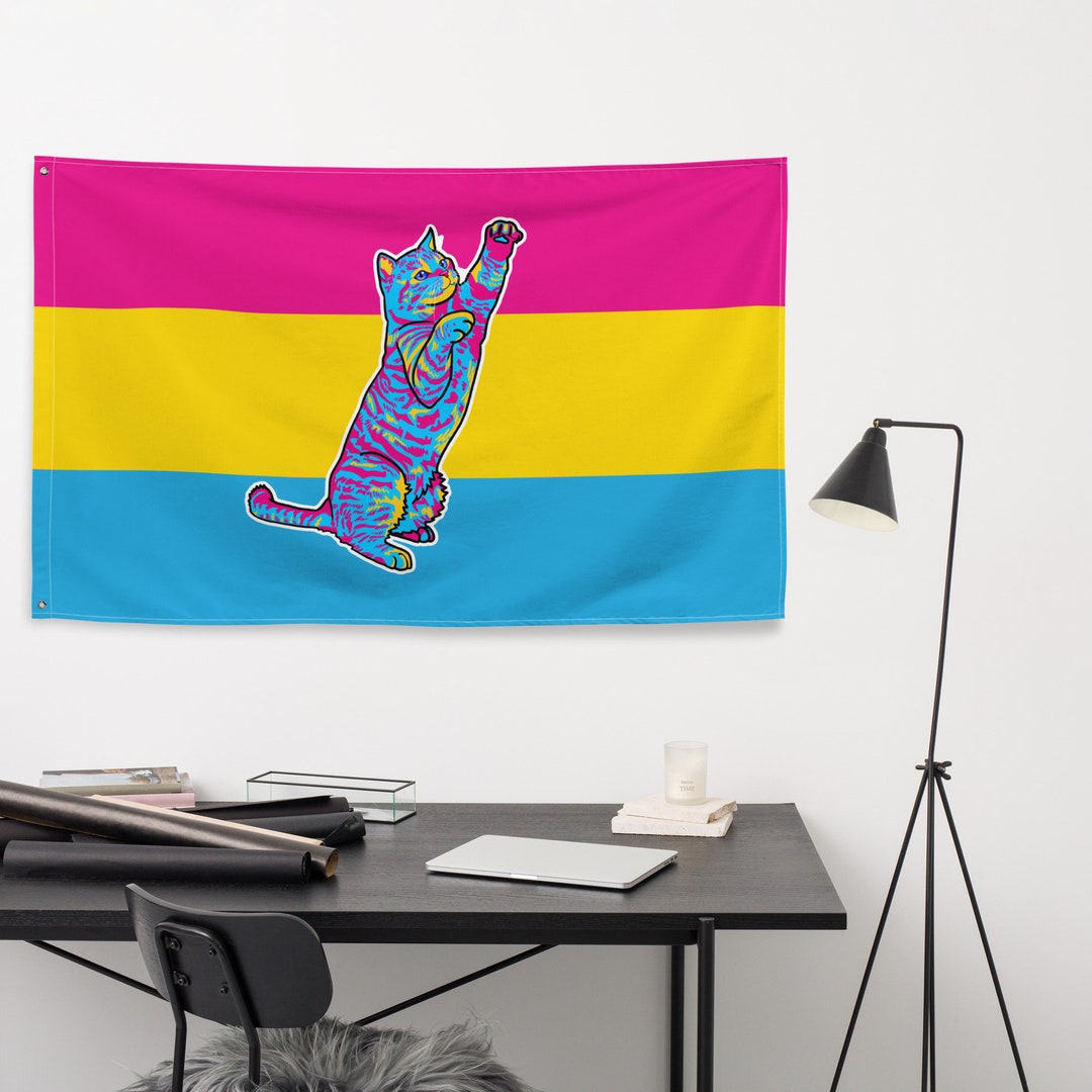 Pansexual Cat Flag Pan Queer LGBTQIA Pride Flag - Etsy