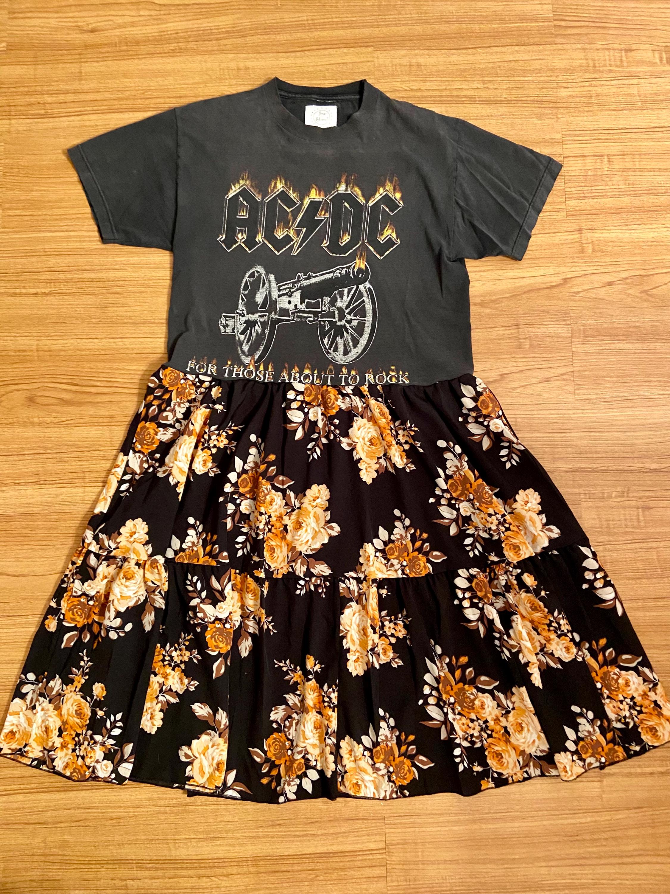 Acdc Tshirt Dress Etsy