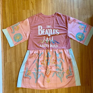 beatles t shirt dress Let it Be Graffiti Women's T-Shirt Dress - Original Artwork