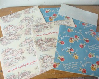 Vintage religious gift wrapping paper, vintage ephemera, All occasion, Congratulations